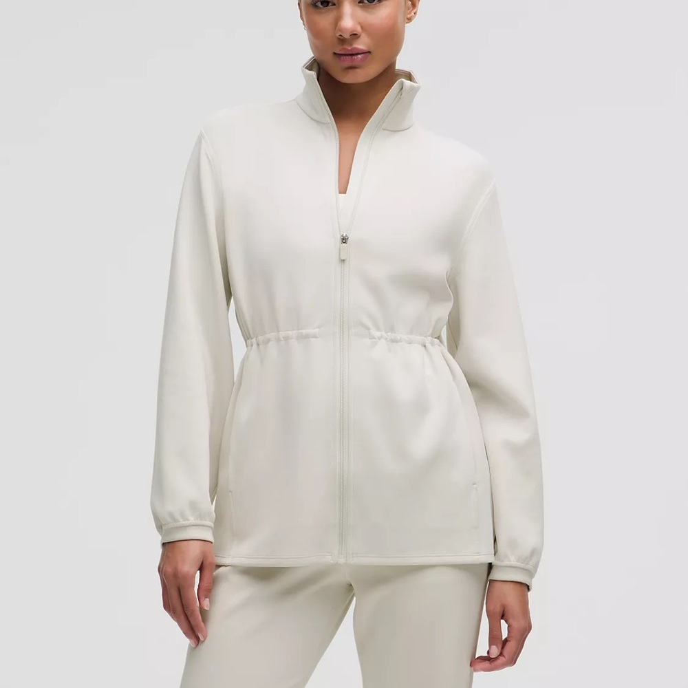 NEW Lululemon Softstreme Cinch-Waist Full-Zip Jacket Bone